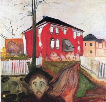 Edvard Munch Painting - Enredadera de Virginia roja 1900 Edvard Munch
